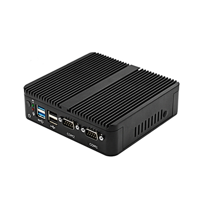 Celeronj4125 Fanless Minipc 2 OB-9 RS232 Com 2 RJ45 LAN Mini Desktop Computer