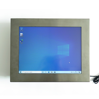 Windows/Linux OS Roestvrij staalpaneel PC met resistief / capacitief aanraakscherm