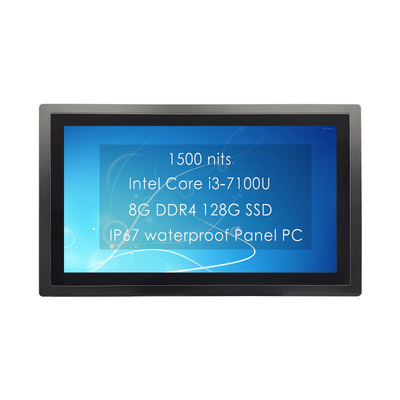 24 inch IP67 waterdicht ingebed touch panel pc met 7H gehard glas anti-glare behandeling