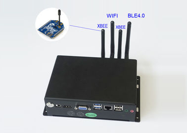 J1900 PC van de Bewerker Industriële Doos met WiFi Bluetooth en 2 PROs2c Modules van XBEE
