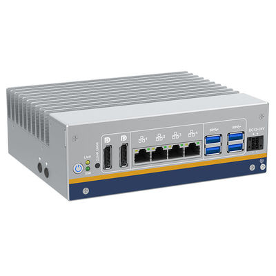 Goede prijs Fanless Mini PC 2* DP Display Port 4* Gigabit Ethernet Intel i210-AT Intel I219-LM DIN-Rail Montage Embedded BOX PC's online