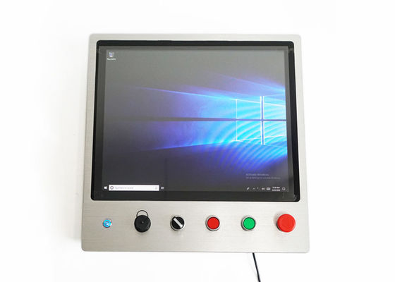 Goede prijs Industriële het Configuratieschermpc van 35W 300cd/m2 7x24 met Noodsituatieknoop online