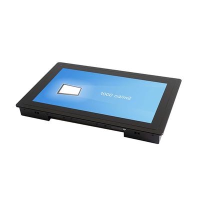 Goede prijs 1000nits capacitieve Touch screenmonitor DC12V 15,6“ Open Geborstelde Kaderlegering online