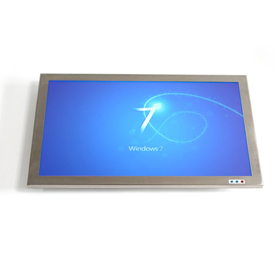 24“ LCD van het het Roestvrije staalgeval van de Touch screenmonitor de Handhelderheid 1000 Neten via Front Buttons